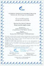 Certificate Crema de noapte pentru  îngrijire ``Semetei` 50 ml