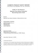 Cocmetic product safety report Kézkrém (Enhergen), 65 ml