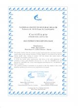 Certificate of safety Experalta. Alapozókrém EXPERT