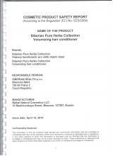 Cocmetic product safety report Après-shampooing Tout type