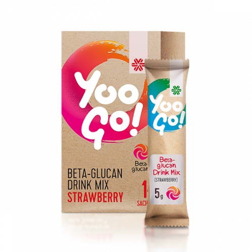 Yoo Go! Betaglucan Drink Mix (Strawberry). Alcoholfree lowcalorie