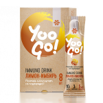 Yoo Go! Immuno Drink (Immune Defense), Lemon and Ginger, 80 g